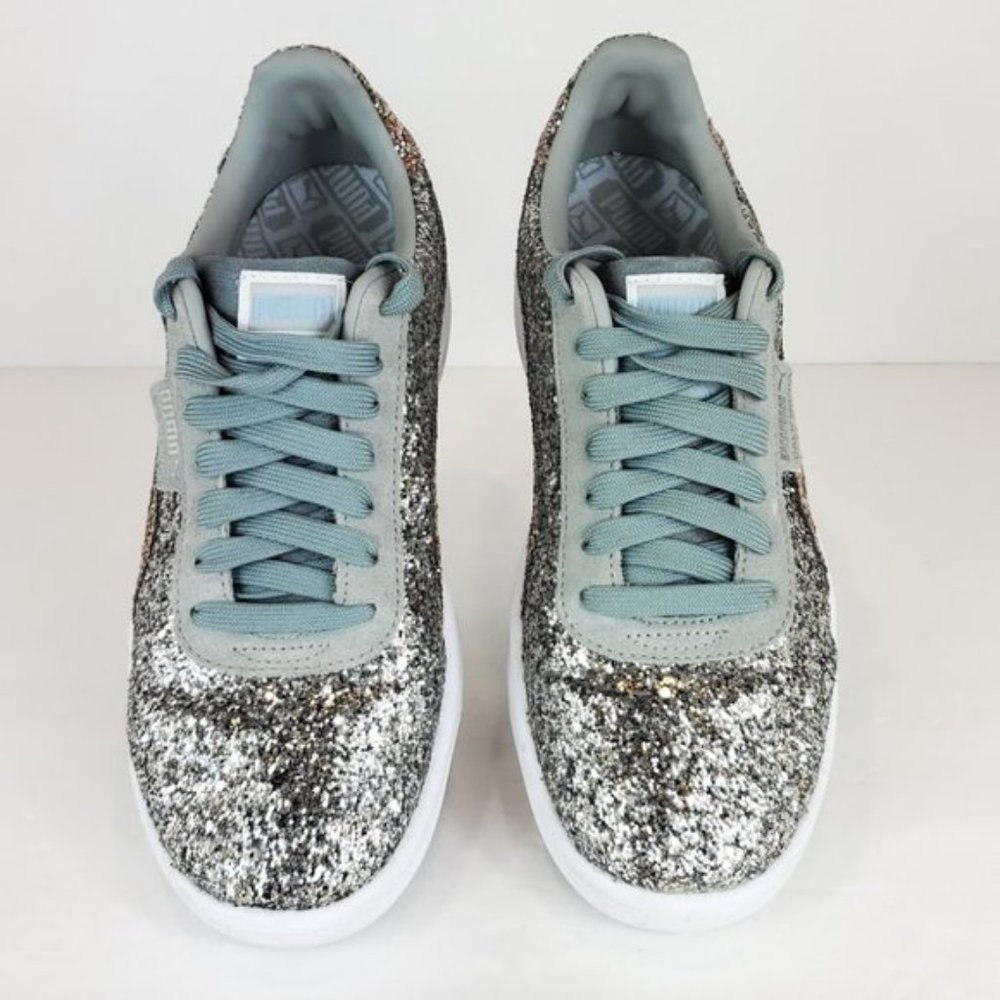 PUMA California Glitz Sneakers silver Sz 9 - Picture 2 of 9